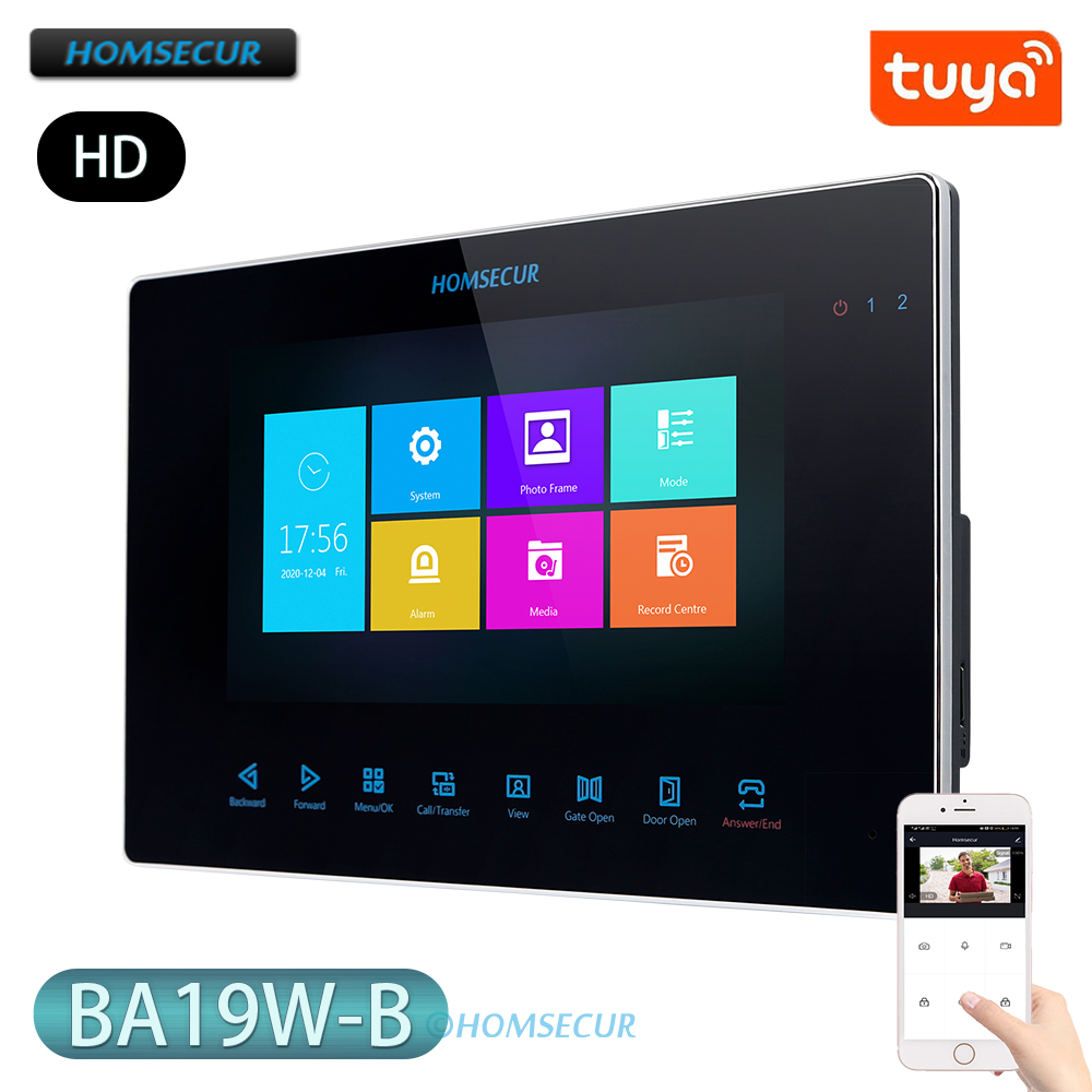 Home Security Monitor - HOMSECUR 4 와이어 BA19W-B WIFI Tuya