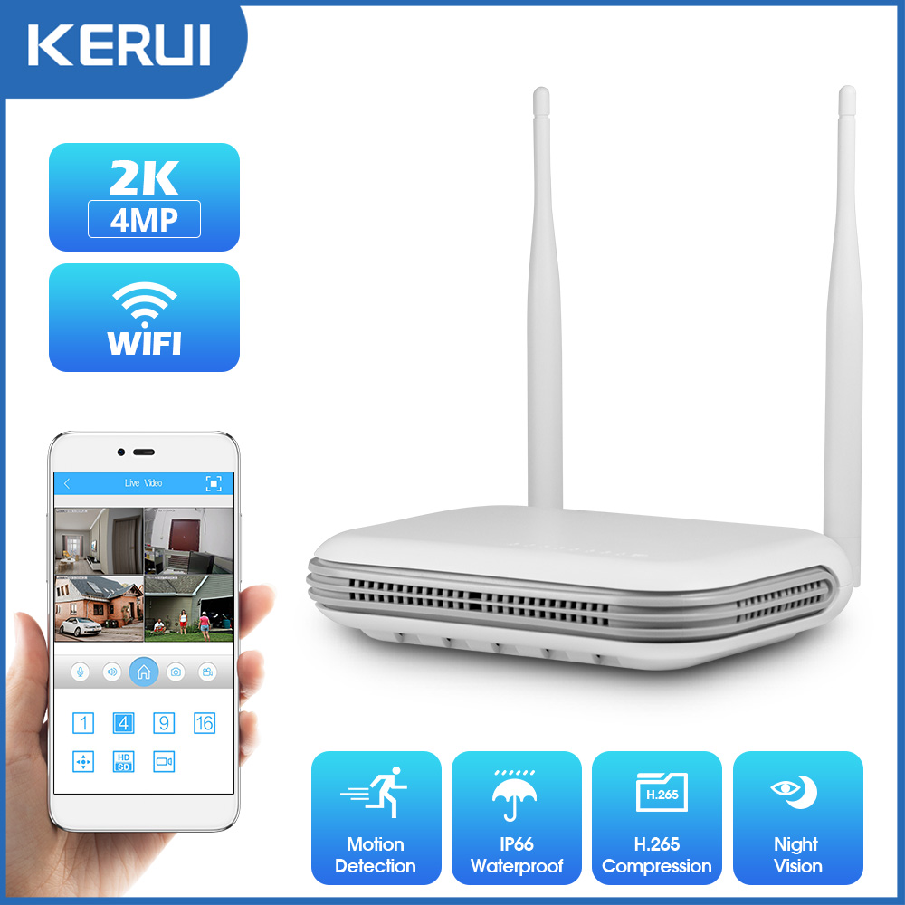 Home Security Monitor - KERUI 2K 3K 4MP 8CH NVR