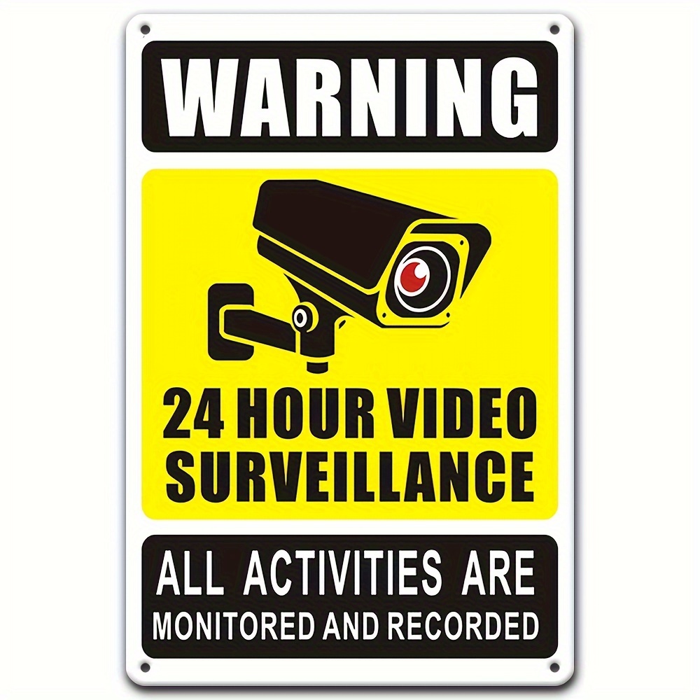 Home Security Monitor - 24시간 영상 감시 경고 표지판 -