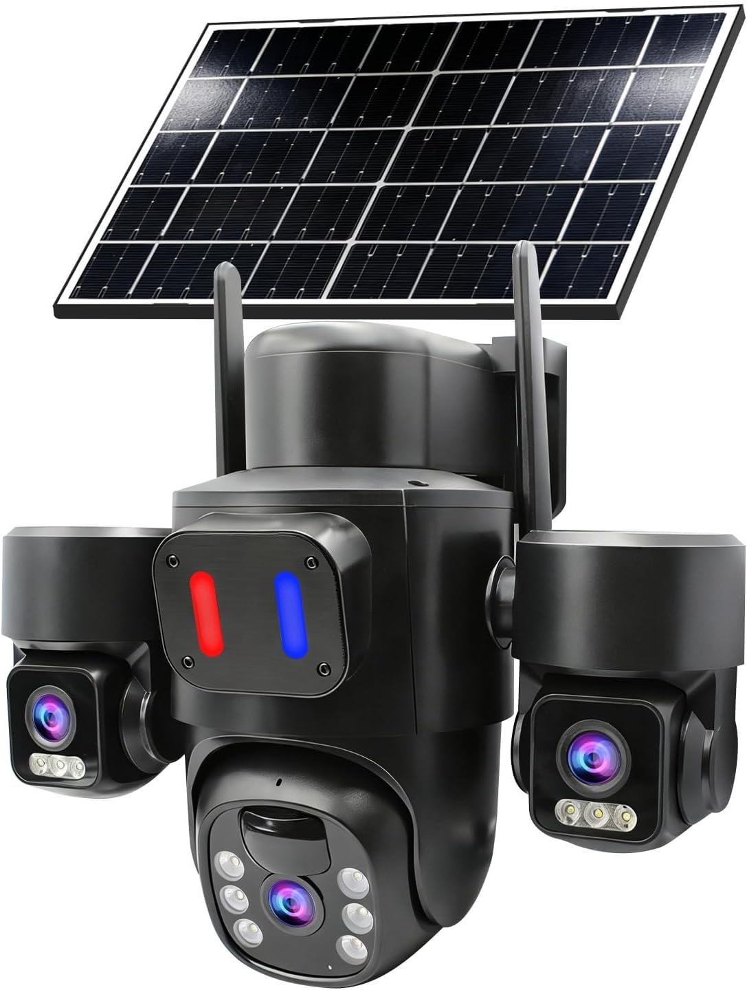 Home Yard Security Cameras - 야외용 태양광 보안 카메라 (트리플 렌즈
