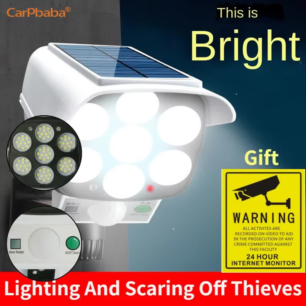 Home Security Flood Lights - 야외 태양광 모션 센서 보안 모형