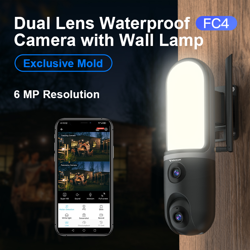 6MP O-Kam 앱 5배율 듀얼 렌즈 정원등 IP 카 - Home Security Flood Lights 리뷰 및 가격