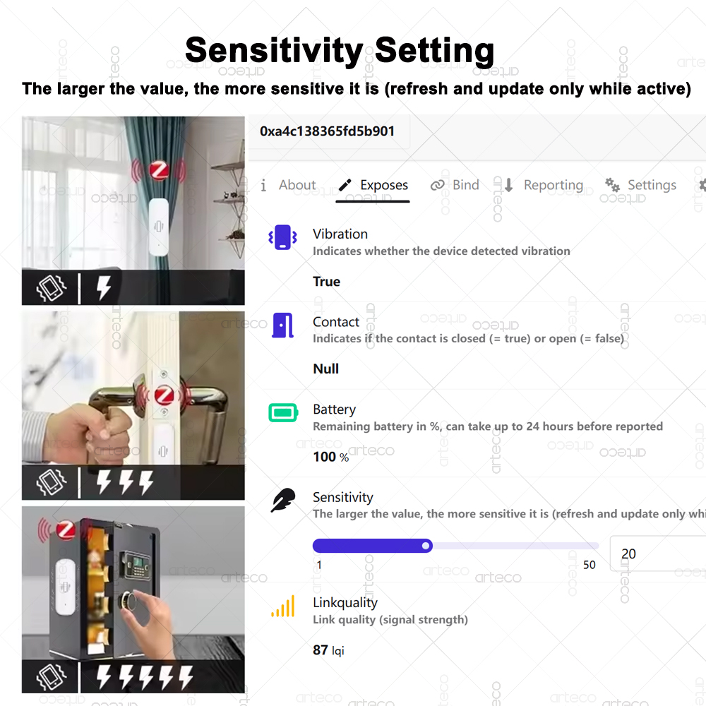 ZigBee 스마트 진동 센서 실시간 진동 모니터 센서 - Home Security Monitor 리뷰 및 가격