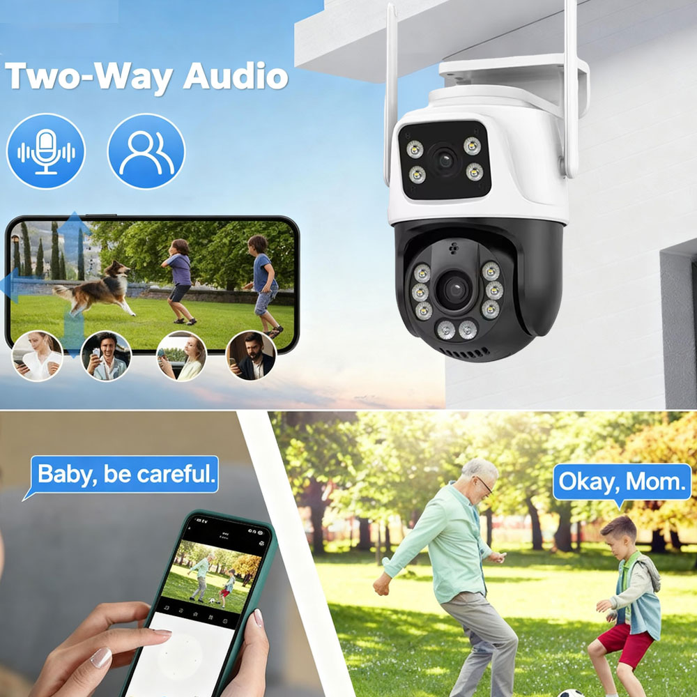8MP 4K WiFi PTZ 보안 카메라 듀얼 렌즈 무 - Home Yard Security Cameras 리뷰 및 가격