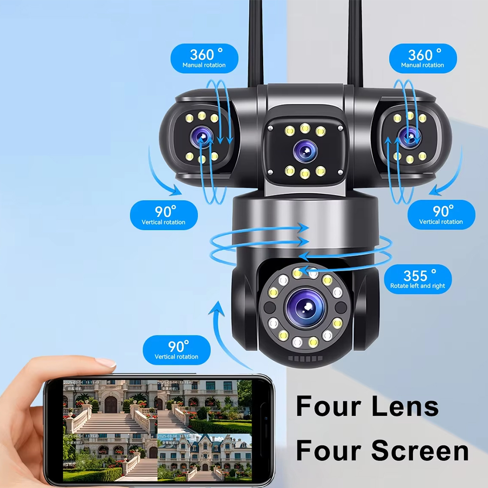 핫세일 멀티 렌즈 20MP 보안 카메라 실외 방수 PT - Home Yard Security Cameras 리뷰 및 가격