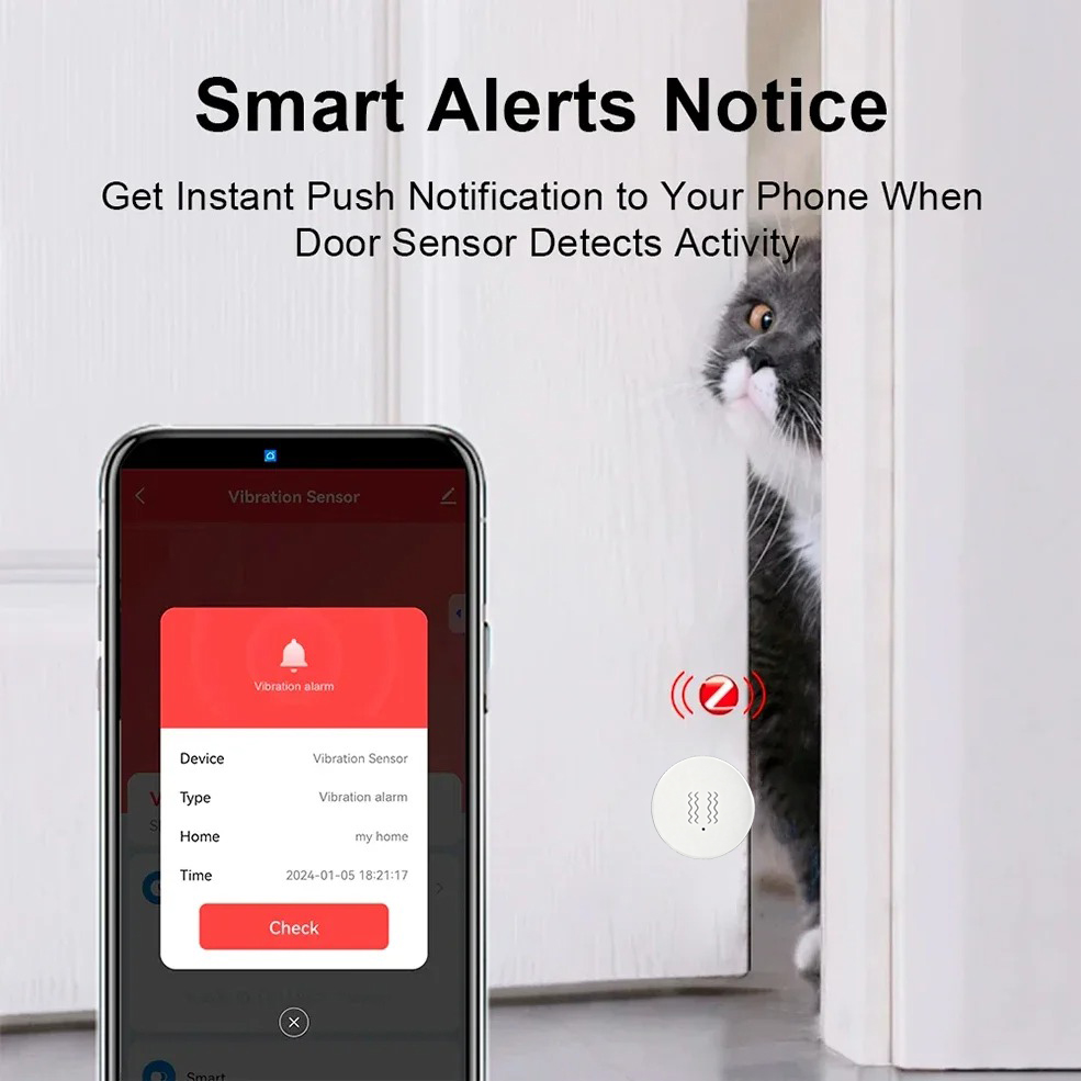 Tuya ZigBee 스마트 진동 및 기울기 센서 홈  - Home Security Monitor 리뷰 및 가격