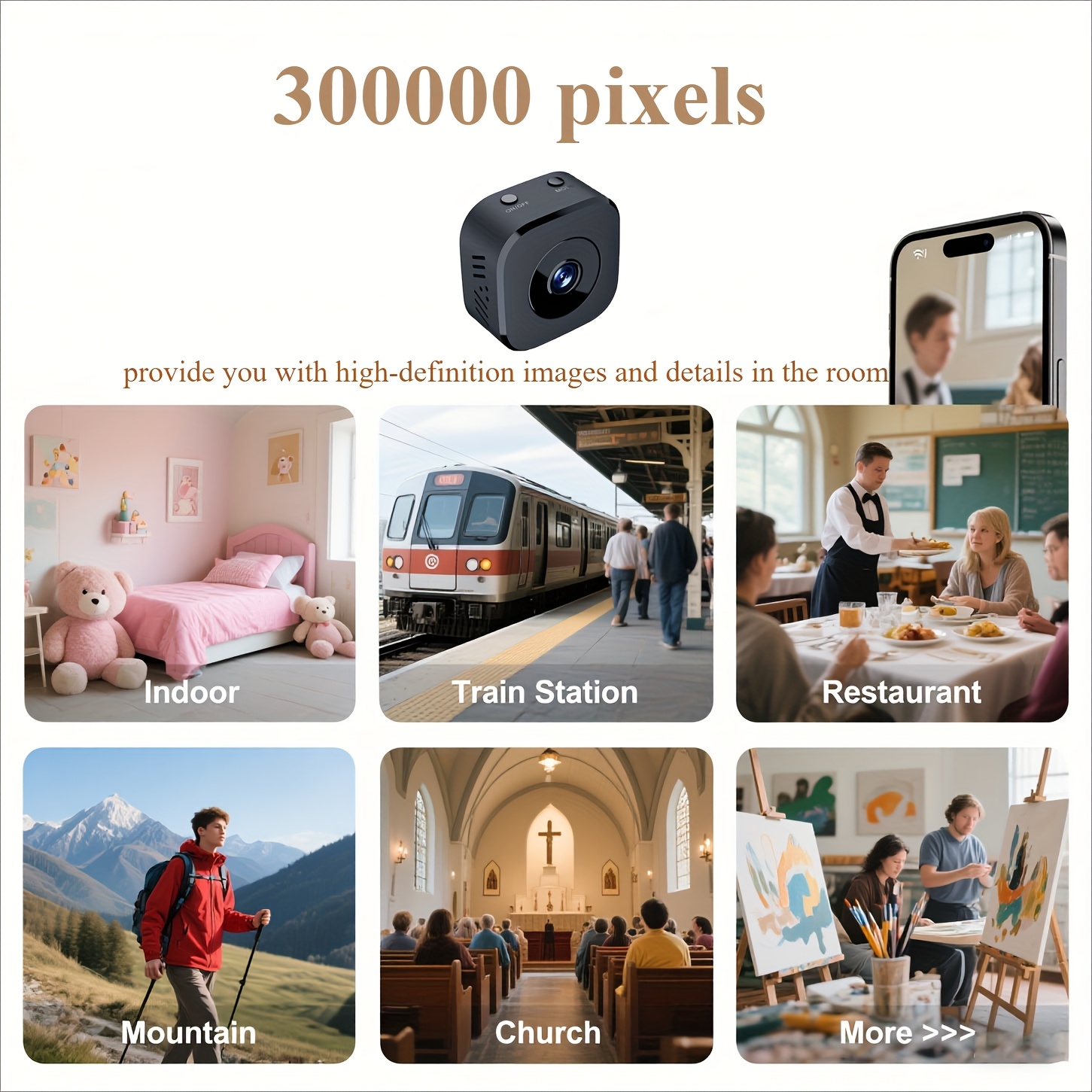 1080P HD 미니 WiFi 카메라 실내 안전 보안  - Home Security Monitor 리뷰 및 가격