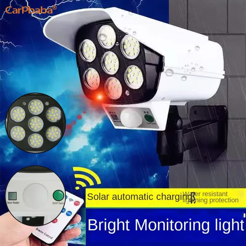 야외 태양광 모션 센서 보안 모형 카메라 무선 투광등  - Home Security Flood Lights 리뷰 및 가격